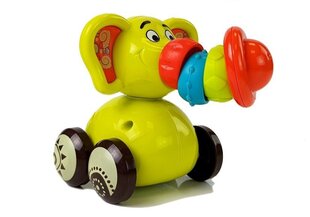 Rotaļu auto - Zilonis Lean Toys, zaļš cena un informācija | Rotaļlietas zīdaiņiem | 220.lv