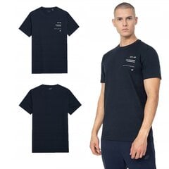 T-krekls vīriešiem 4F 4FSS23TTSHM313, tumši zils cena un informācija | Vīriešu T-krekli | 220.lv