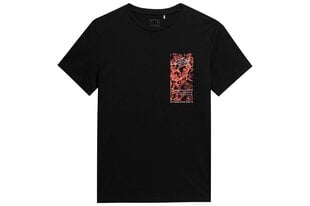 T-krekls vīriešiem 4F 4FSS23TTSHM487, melns цена и информация | Мужские футболки | 220.lv