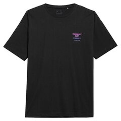 Классическая мужская футболка 4F, черная, размер S 4FSS23TTSHM358_GLEBOKA_CZERN_S цена и информация | Мужские футболки | 220.lv