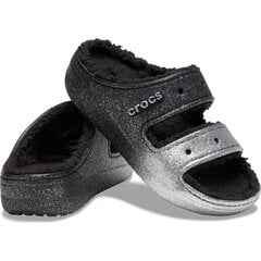 Čības sievietēm Crocs™ Classic Cozzzy Glitter Sandal, pelēkas цена и информация | Шлепанцы, тапочки для женщин | 220.lv