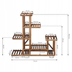 Подставка для цветов, 95x95 см цена и информация | Подставки для цветов, держатели для вазонов | 220.lv