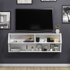 TV plaukts Asir, 124x44x27 cm, balts цена и информация | Тумбы под телевизор | 220.lv