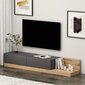 TV plaukts Asir, 180x30x37 cm, pelēks/brūns cena un informācija | TV galdiņi | 220.lv