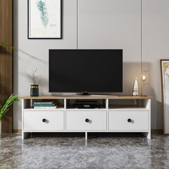 TV plaukts 150x47x36 cm, balts/bēšs cena un informācija | TV galdiņi | 220.lv