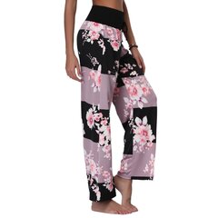 Женские брюки для йоги Totault, цветочный цена и информация | Женские брюки  | 220.lv