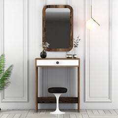 Макияжный столик Asir, 70x40x84,7 см, коричневый/белый цена и информация | Туалетные столики | 220.lv
