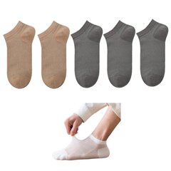 Тонкие хлопковые носки в сетку StrCloud, 5 пар, бежевый/серый цена и информация | Женские носки | 220.lv