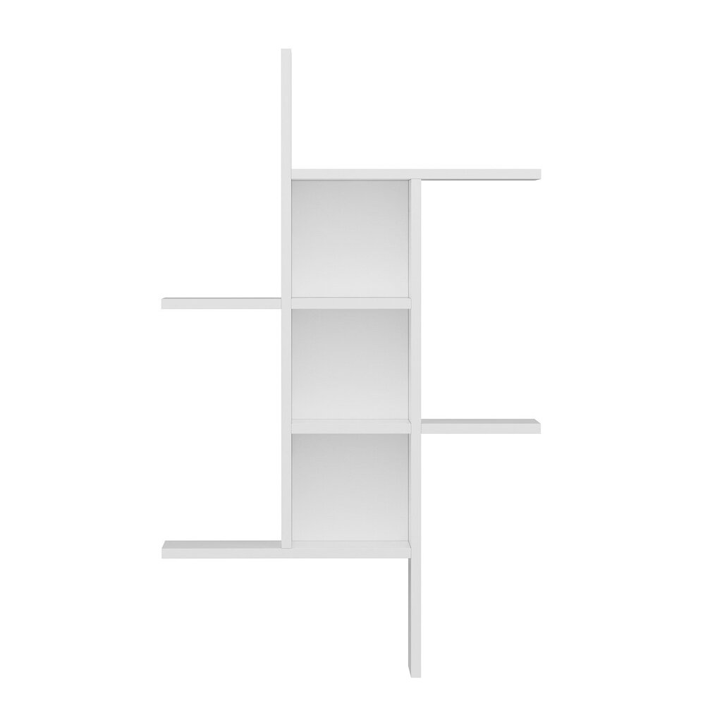 Sienas plaukts, Asir, 68x113x20 cm, balts cena un informācija | Plaukti | 220.lv