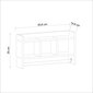 Sienas plaukts, Asir, 63,6x35x14,6 cm, pelēks cena un informācija | Plaukti | 220.lv