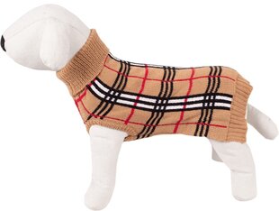 Happet 360L džemperis suņiem bēšs rūtains L-35cm cena un informācija | Apģērbi suņiem | 220.lv