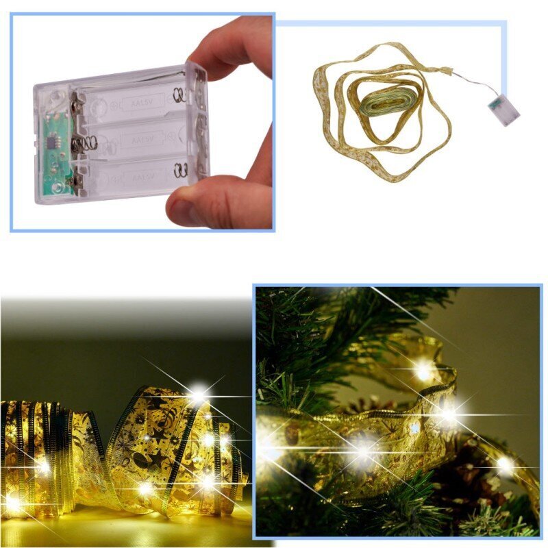 Ziemassvētku vītne, 100 LED, 10m cena un informācija | Ziemassvētku lampiņas, LED virtenes | 220.lv