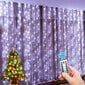 Ziemassvētku vītnes aizkars, 300 LED, 3x3m cena un informācija | Ziemassvētku lampiņas, LED virtenes | 220.lv