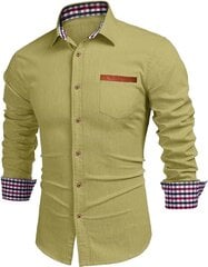 Мужская рубашка Meilicloth, зеленая цена и информация | Мужские рубашки | 220.lv