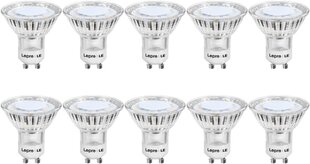 LED enerģijas taupīšanas spuldzes Lepro GU10, 2700K, 3 W, 10 gab. cena un informācija | Spuldzes | 220.lv