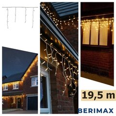 Новогодняя гирлянда-сосульки Berimax 500 LED, теплый белый цена и информация | Гирлянды | 220.lv