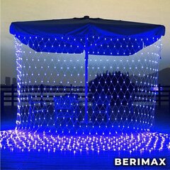 Ziemassvētku vītnes aizkars Berimax 160 LED 3x1, zils цена и информация | Гирлянды | 220.lv