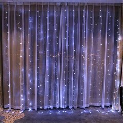 Новогодняя гирлянда-штора Berimax 360 LED, холодный белый цена и информация | Гирлянды | 220.lv