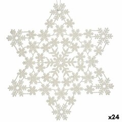 Ziemassvētku Zvaigzne Balts 31,5 x 32 x 0,1 cm (24 gb.) cena un informācija | Ziemassvētku dekorācijas | 220.lv