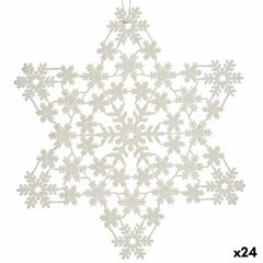 Ziemassvētku Zvaigzne Balts 31,5 x 32 x 0,1 cm (24 gb.) цена и информация | Рождественские украшения | 220.lv