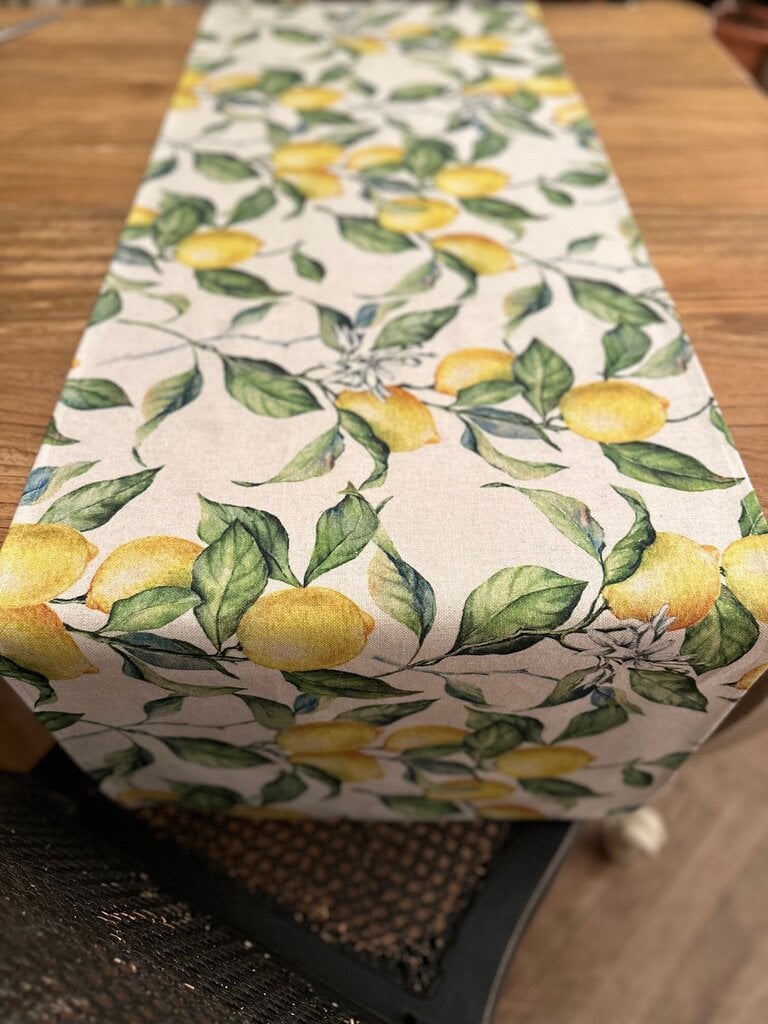 Hortensias Home galda celiņš Lemon Linen, 40x140 cm цена и информация | Galdauti, salvetes | 220.lv