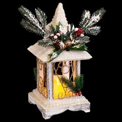 Ziemassvētku dekors Lukturis 14,5 x 14,5 x 32 cm cena un informācija | Ziemassvētku dekorācijas | 220.lv