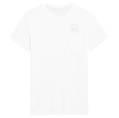 4F Мужская футболка с логотипом, белого цвета цена и информация | Мужские футболки | 220.lv