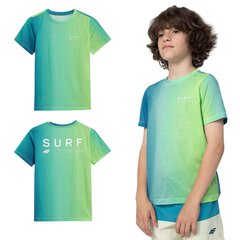 T-krekls zēniem 4F, zaļš cena un informācija | Zēnu krekli | 220.lv