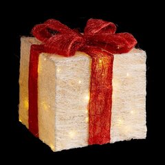 Новогоднее украшение Белый Красный Металл волокно Подарочный набор 25 x 25 x 31 cm (3 штук) цена и информация | Рождественские украшения | 220.lv