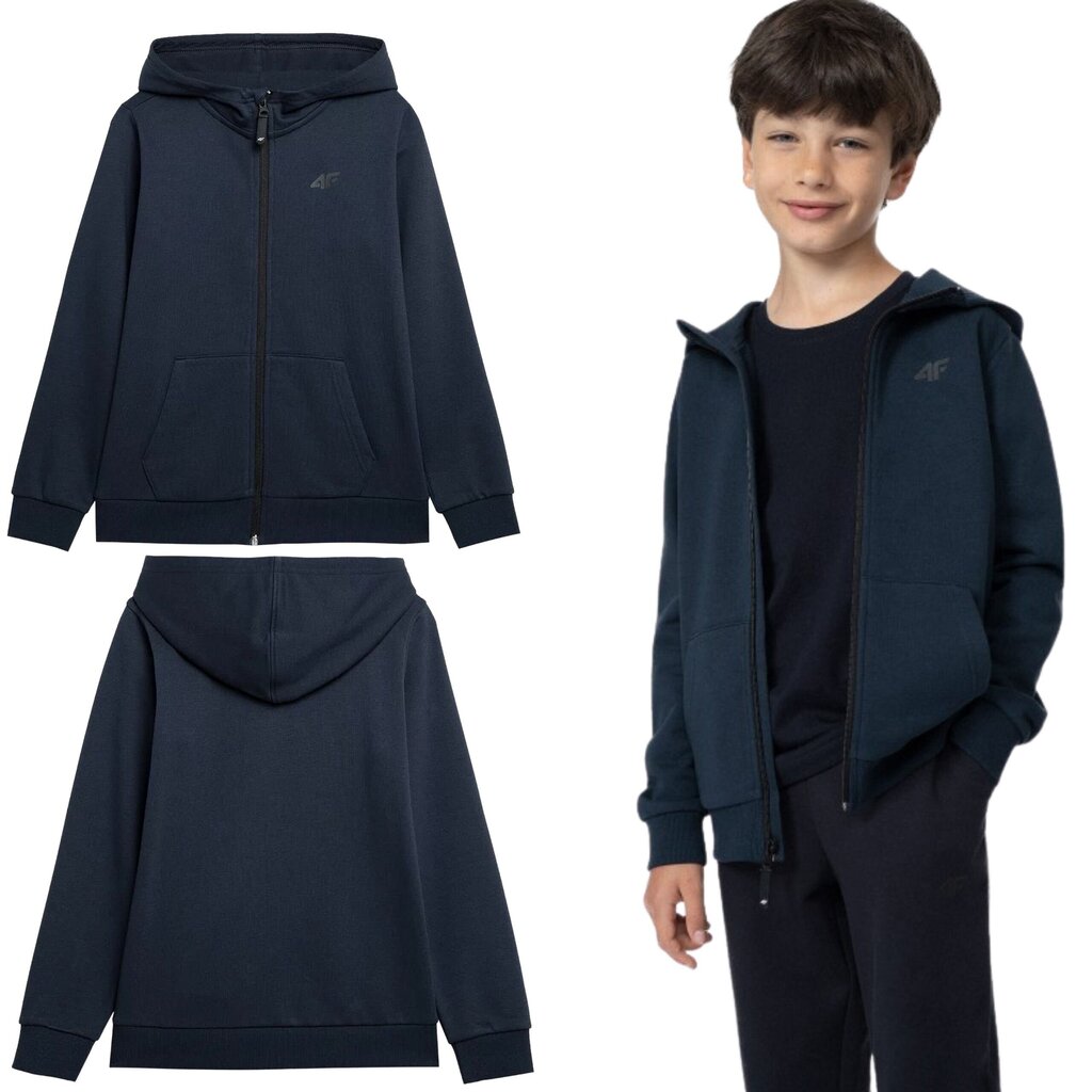 Džemperis zēniem 4F, zils cena un informācija | Zēnu jakas, džemperi, žaketes, vestes | 220.lv
