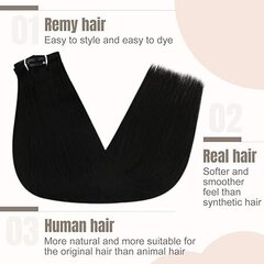 Наращивание волос с зажимами Fshine Remy 30см, 50г цена и информация | Набор аксессуаров для волос | 220.lv