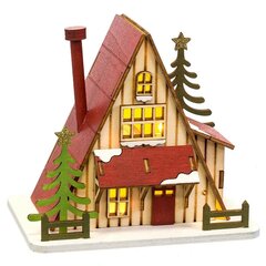 Ziemassvētku dekors Māja 14 x 9,3 x 14 cm cena un informācija | Ziemassvētku dekorācijas | 220.lv