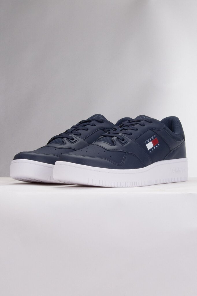 Vīriešu sporta apavi Tommy Hilfiger Retro Basket ESS EM0EM00955C87, zils цена и информация | Sporta apavi vīriešiem | 220.lv