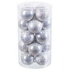 Ёлочные шарики Серебристый Пластик 6 x 6 x 6 cm (20 штук) цена и информация | Елочные игрушки | 220.lv