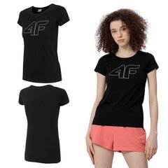 Женская футболка 4F H4L22 TSD353 20S, черный цена и информация | Футболка женская | 220.lv