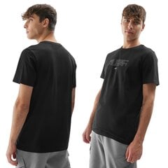 T-krekls vīriešiem 4F 4FAW23TTSHM086520S, melns cena un informācija | Vīriešu T-krekli | 220.lv