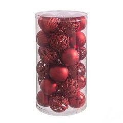 Ёлочные шарики Красный Пластик 5 x 5 x 5 cm (30 штук) цена и информация | Елочные игрушки | 220.lv