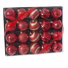 Ёлочные шарики Красный Пластик 6 x 6 x 6 cm (20 штук) цена и информация | Елочные игрушки | 220.lv