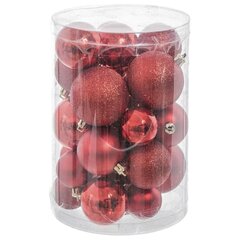 Ёлочные шарики Красный Пластик Пурпурин 12,5 x 12,5 x 27 cm (27 штук) цена и информация | Елочные игрушки | 220.lv