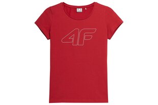 T-krekls sievietēm 4F, sarkans cena un informācija | T-krekli sievietēm | 220.lv