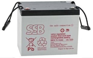 Akumulators SSB SBC 12V 75Ah цена и информация | Аккумуляторы | 220.lv
