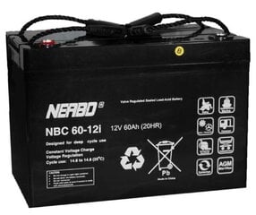 Akumulators Nerbo NBC 60-12i 12V 60Ah цена и информация | Аккумуляторы | 220.lv