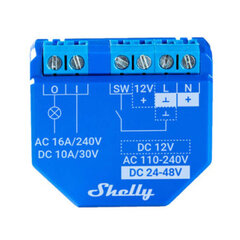 Wi-Fi Smart Switch Shelly, 1 канал, 16А Shelly цена и информация | Электрические выключатели, розетки | 220.lv