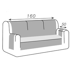 Belmarti aizsargpārklājs dīvānam, 160 cm цена и информация | Чехлы для мебели | 220.lv