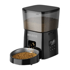Версия с кнопкой автоматической кормушки для домашних животных объемом 2 л Rojeco цена и информация | Миски, ящики для корма | 220.lv