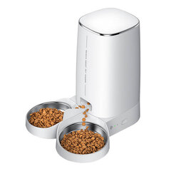 Автоматическая кормушка для домашних животных на 4 л, версия Wi-Fi с двойной миской Rojeco цена и информация | Миски, ящики для корма | 220.lv