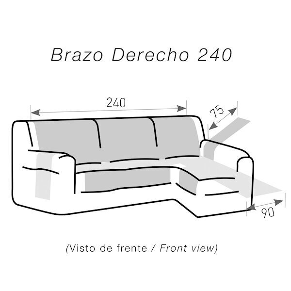Belmarti aizsargpārklājs stūra dīvānam, 240 cm cena un informācija | Mēbeļu pārvalki | 220.lv