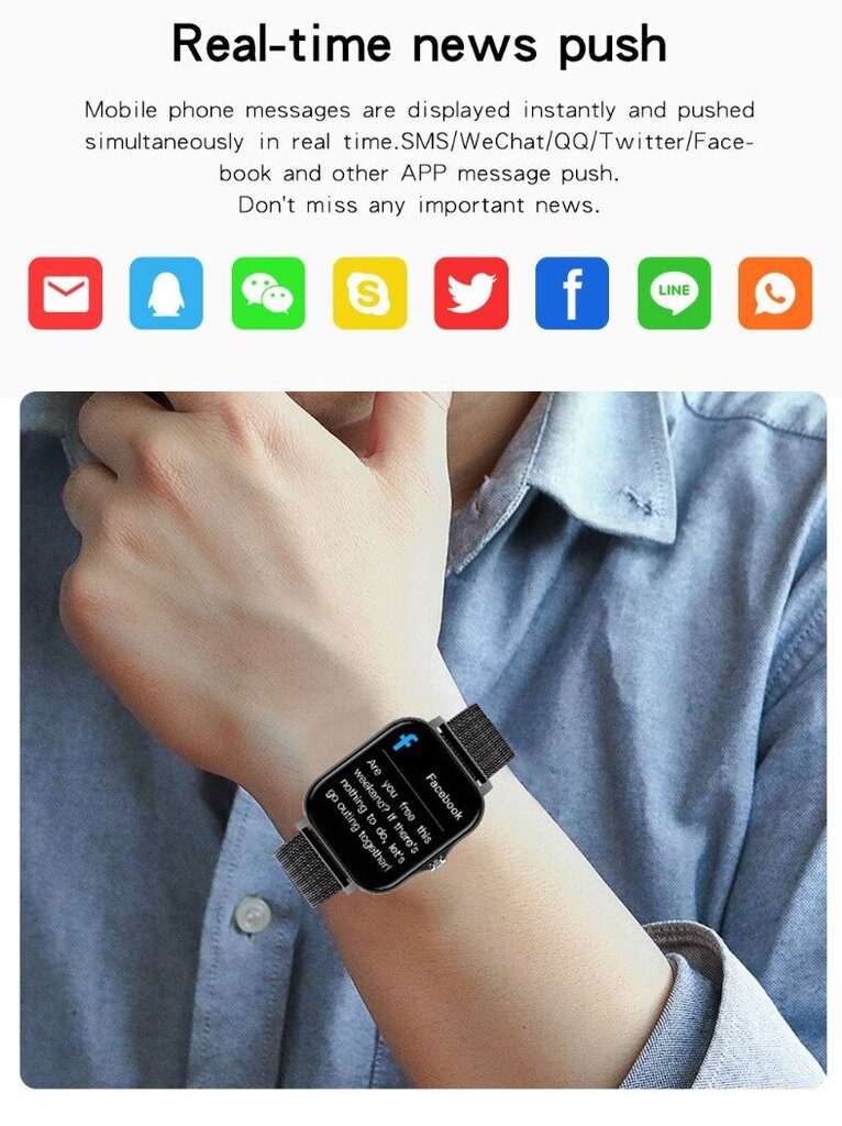 Viedpulkstenis LVIMAN Y13 Black cena un informācija | Viedpulksteņi (smartwatch) | 220.lv
