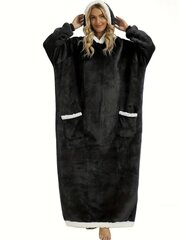 Одеяло с рукавами, черное цена и информация | Покрывала, пледы | 220.lv