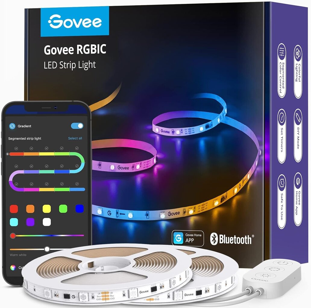 Светодиодная подсветка Govee RGBIC LED Strip 20 м, Music Sinch (Smart Home)  цена | 220.lv